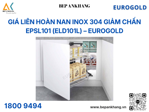 Giá liên hoàn nan inox 304 ray giảm chấn EPSL101 (ELD101L) (trái) – Eurogold